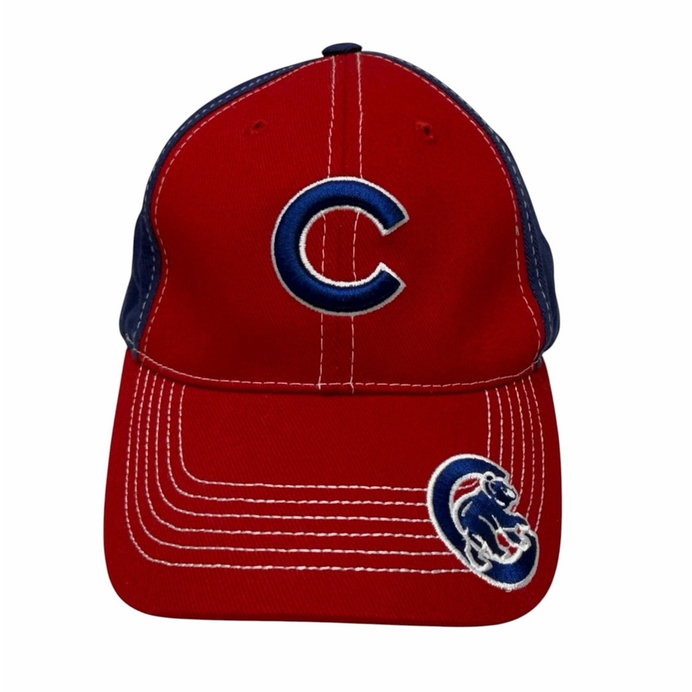 Chicago Cubs Fan Favorite Hat Cap Adjustable Red Cotton Embroidered Logo -Youth